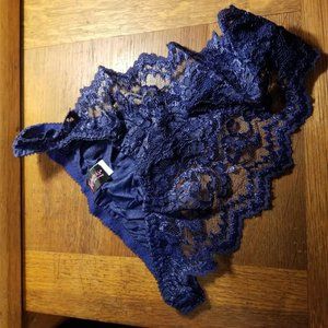 Frederick's of Hollywood Blue Lace Brief L